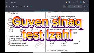 Guven buraxilish 9cu sinif sinaq testi Test izahi2024 [upl. by Edals]