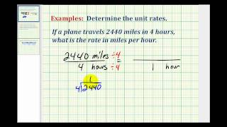 Example 1 Determine Unit Rate MPH [upl. by Ehctav796]