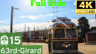 Trolley Route 15 Full RideBack POV in 4k [upl. by Aihselat]