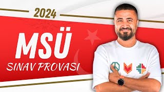 2024 MSÜ SINAV PROVASI  Soru Analizi [upl. by Malloy]