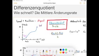 einfach erklärt – Differenzenquotient Mittlere Änderungsrate graphisch  rechnerisch mit Beispiel [upl. by Narf]