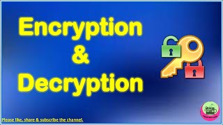 Encryption and Decryption What is Encryption and Decryption Concept Explained S2CS [upl. by Enirehs]