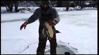 Shocking ice fishing video from Pennsylvania [upl. by Barbarese565]