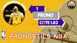 PRONOSTIC NBA 1 NOVEMBRE [upl. by Nedearb]