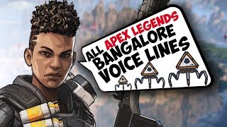 All Apex Legends Bangalore Voice Lines Apex Legends Voice Lines [upl. by Arreit]