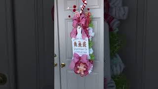 Christmas Yardstick Door Swag DIY christmas [upl. by Flory]