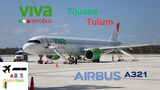 Trip Report  Viva Aerobus A321neo Economy Class TijuanaTulum [upl. by Lissa]