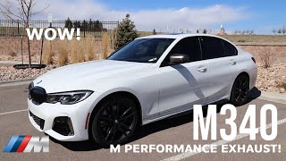 2020 BMW M340 M Performance Exhaust G20 Revs Startup Driving [upl. by Draillih857]