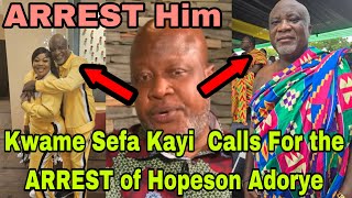 BREAKING EMPRESS GIFTYs HUSBAND HOPESON ADORYE REPLIES KWAME SEFA KAYI FOR CALLING FOR HIS ARREST🔥 [upl. by Morlee]