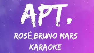 ROSÉ amp Bruno Mars  APT Karaoke Version [upl. by Kreiner]