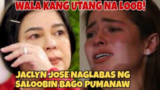 NAKAKAIYAK JACLYN JOSE naglabas ng SALOOBIN bago PUMANAW laban sa kanyang anak na si ANDI EIGENMANN [upl. by Marijn]