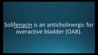 How to pronounce solifenacin VESIcare Memorizing Pharmacology Flashcard [upl. by Shamma]