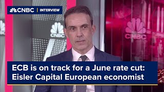 ECB is on track for a June rate cut Eisler Capital European economist says [upl. by Ahtebbat]