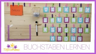 DIY LERNBOARD 1  erste BUCHSTABEN lernen für Vorschulkinder amp Grundschüler  Täglich Mama [upl. by Olivann]