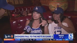 Dodgers fall to Mets in Game 2 [upl. by Atnauqahs727]