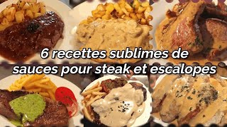 Sauces pour steak et viandes poêlées  6 recettes sublimes et délicieuses [upl. by Novad]