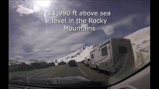 Driving up Loveland Pass Colorado  11990 ft above sea level [upl. by Jodee]