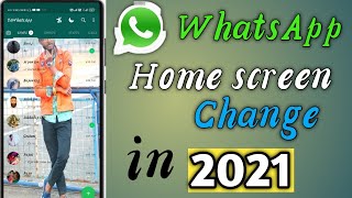 How to change whatsApp Home Screen Wallpaper 2021 HindiWhatsApp home screen pe photo kaise lagay [upl. by Porcia]