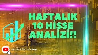 HAFTALIK 10 HİSSE ANALİZİ borsa hisse yatırım [upl. by Ardnaiek123]