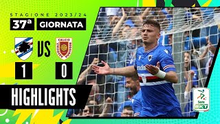 Sampdoria vs Reggiana 10  Il Doria vince e celebra Eriksson  HIGHLIGHTS SERIE BKT 2023  2024 [upl. by Auroora]