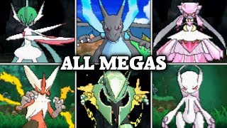 Pokémon Sun amp Moon  All 48 Mega Evolutions  Moves [upl. by Limaj757]