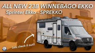 Introducing the NEW Winnebago 23B Mercedes Sprinter Based Ekko Sprekko [upl. by Kceb]