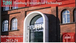 Hamburg University of Technology TUHH Portal Registration Application procedures 202324 Part 2 [upl. by Domela]