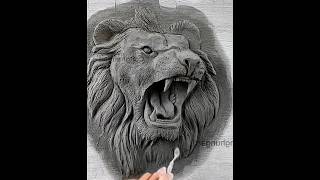 Sculpt the face of a ferocious lion conghungartartist conghungart [upl. by Ketti]