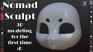 Watch a newbie use Nomad Sculpt for the first time to 3D model a Fursuit head base D [upl. by Wilden]