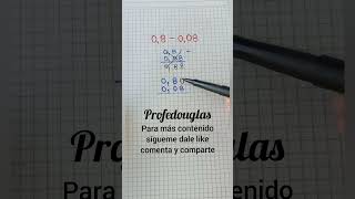 resta con decimales matematika profedouglas aprender escuela maestro maths algebra jesus [upl. by Joya]