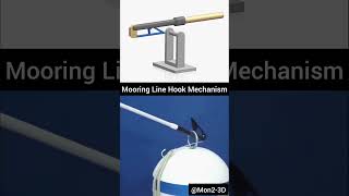 Mooring Line Hook Mechanism mechanism solidworks 3ddesign cad shorts [upl. by Ahsiket]