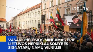 Vasario 16osios minėjimas prie Lietuvos nepriklausomybės signatarų namų Vilniuje  20240216 [upl. by Frederigo]