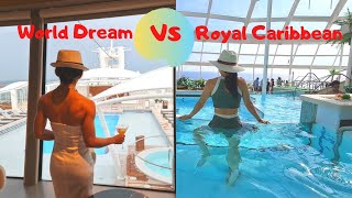 World Dream Vs Royal Caribbean Quantum of the Seas Cruise to Nowhere  Which one is better [upl. by Osner]