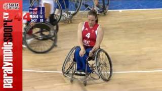 Wheelchair Basketball Women Prelim USA vs GB  Beijing 2008 Paralympic Games [upl. by Deedee]