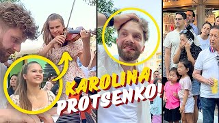 I met KarolinaProtsenkoViolin at the SHOPPING CENTER 😱🎻😍 [upl. by Maia]