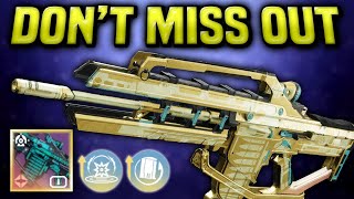 GET THIS NOW This is the BEST Auto Rifle in the game now 2 Weeks Left 【 Destiny 2 】 [upl. by Rehpotsirhcnhoj]