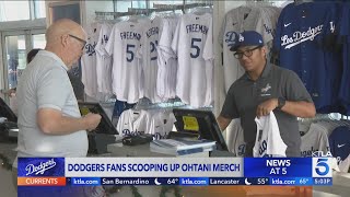 Shohei Ohtanis Dodger jerseys are selling out fast [upl. by Hawley]