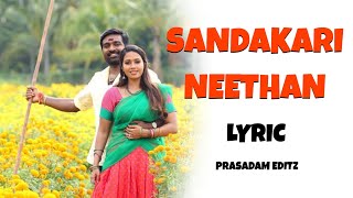 Sandakari Neethan Lyric  Vijay Sethupathi NivethaPethuraj  Tamil Song video lyrics [upl. by Dorr]