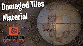 Substance Designer  Damaged Tiles [upl. by Hanaj863]