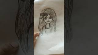 Kawai girl sketch ❤️‍🔥❤️‍🔥 pop music creative tutorial viraltrendingshorts songpopular [upl. by Auot]