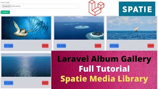 Laravel Album Gallery Full Tutorial  Spatie Media Library [upl. by Ahtabbat]