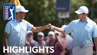 Cantlay and Schauffele’s Round 1 Foursomes highlights  Presidents Cup  2022 [upl. by Ahsinor]