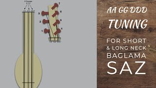 Bağlama AGD tuning for short and long neck Uzun and Kisa sap [upl. by Anali924]