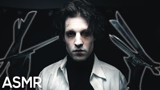 Edward Scissorhands Haircut  ASMR Cosplay Johnny Depp [upl. by Eilsew678]