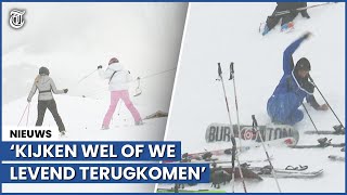 Rode piste af na aprèsski ‘Ik ben nog dronken’ [upl. by Ynohtnakram]