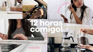 VLOG  12 HORAS COMIGO  minha rotina de forma realista hábitos dirigindo leitura [upl. by Anotal]