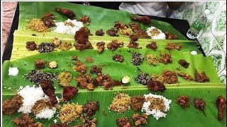 25 varieties of Nonveg food in a single banana leaf TAMILNADU [upl. by Ahsenad]