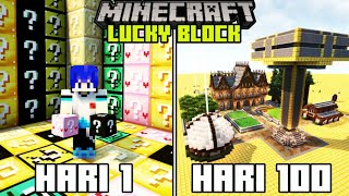 100 HARI DI MINECRAFT SUPERFLAT LUCKY BLOCK [upl. by Asirret]