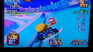 Some Random Mario Kart Arcade Rainbow Road Race  Dave and Busters [upl. by Dehsar]