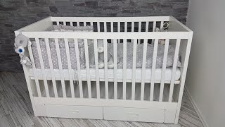 IKEA STUVA Babybett 70x140cm mit 2 Schubfäche in weiß  Leicht zum nach bauen DIY [upl. by Neeka]